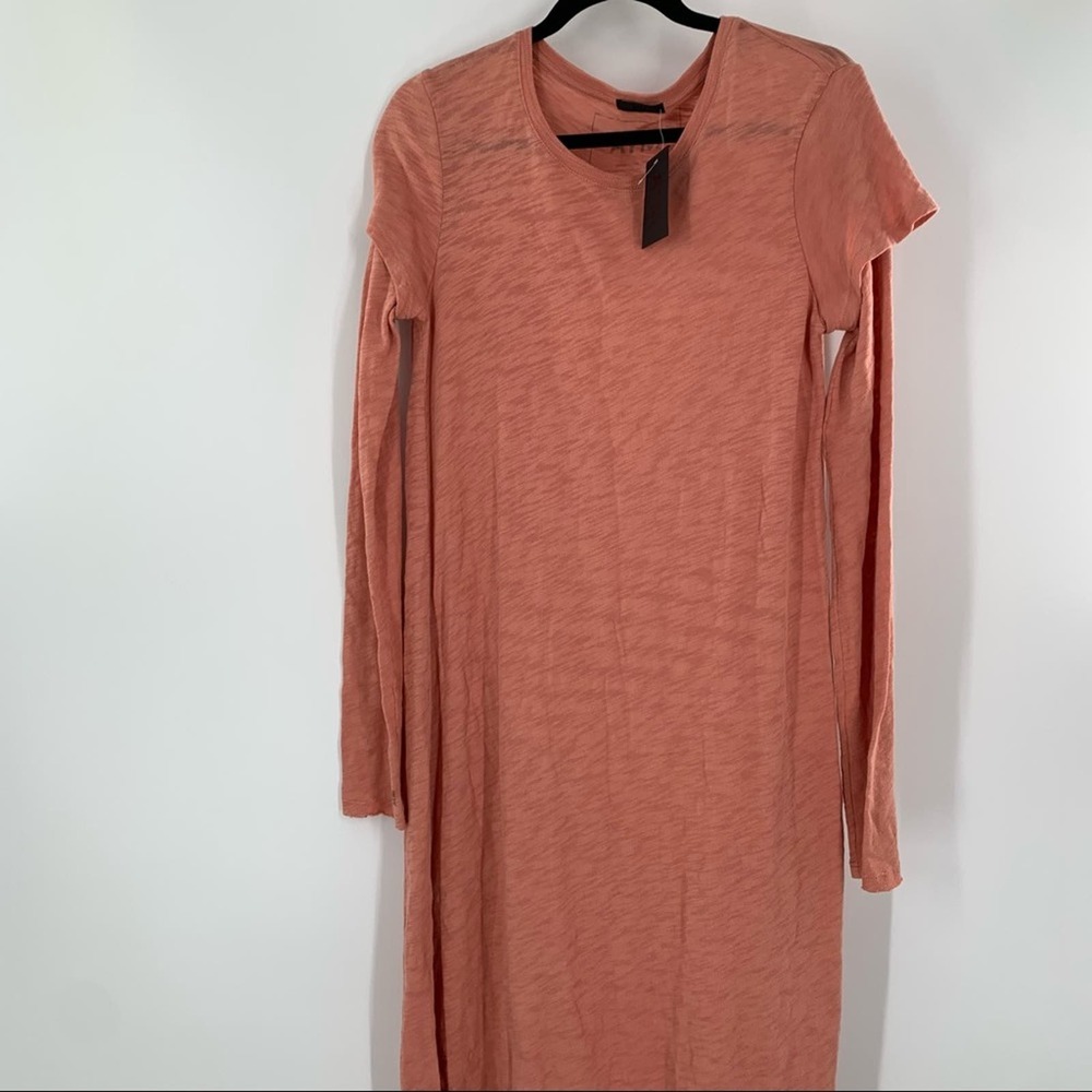 ATM Flamingo Long Sleeve Maxi Dress Women’s Size S NWT
